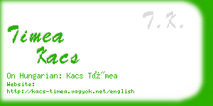 timea kacs business card